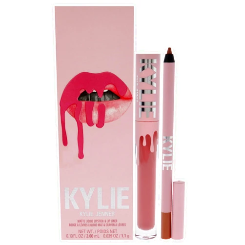 Kylie Cosmetics Matte Lip Kit - 808 Kylie for Women - 2 Pc 0.10oz Matte Liquid Lipstick, 0.03oz Lip Liner