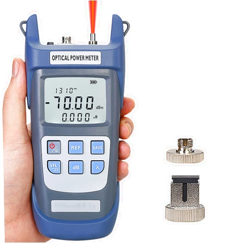 Duogalia Fiber Optical Power Meter with 1mW Light Source SC FC Connector, -70~10dBm, 10 Optic Wave Length, Optic Test Equipment for CCTV Communication Engineering