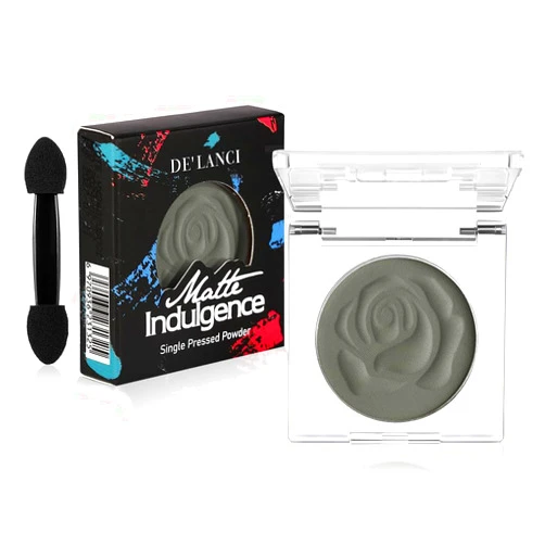 ecofavor Matte Dark Gray Eyeshadow with Applicator | High Pigment, Long-Lasting, Waterproof | Cool-Toned Gray for Smokey & Natural Looks | Professional, Travel-Friendly, Vegan
