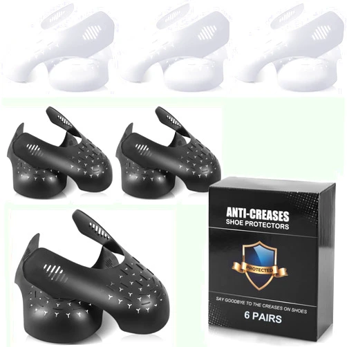 TUPEED 6 Pairs Shoe Boot Crease Preventers, Anti-Wrinkle Shoe Protectors Shoe Guards For Air Jordan Air Force, Shoe Creases Stoppers for Sneaker and Casual Shoes, for Men's US Size 7-12