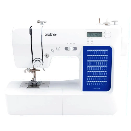 Brother CS7000X Computerized Sewing and Quilting Machine, 70 Built-in Stitches, LCD Display, Wide Table, 10 Included Feet, White