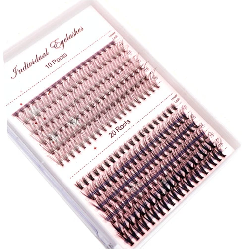 Losha Lash Extension 12/13/14/15/16mm Mixed Lash Clusters D Curl Individual Lashes 10D/20D 0.1/0.07mm Cluster Eyelash Extensions (10D/20D,12-16mm)