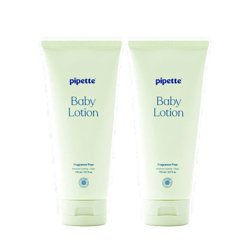 Pipette Baby Lotion, Fragrance Free, Hydration & Natural Moisture of Baby's Delicate Skin, Made with Ceramides and Renewable Plant-Derived Squalane, 5.7 fl oz (Pack of 2)