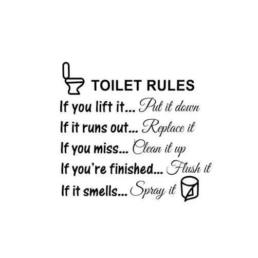 Jiuhong DIY Removable Funny Pictures Man's Woman's Washroom Toilet Bathroom WC Sign, Door Accessories Wall Sticker Home Decor for Kids Living Room Home Decoration