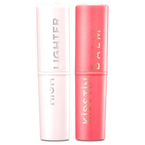 KAHI Kisstin Pink Face Balm Moisturizer Lip and Check Stick + Face Highlighters & Luminizers | Nourishing Miracle Balm Korean Lip Moisturizer Cheek Blush Pink Makeup Highlighter Stick (0.30 fl oz, EA)