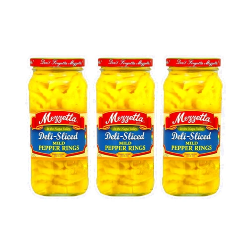 Mezzetta Deli-Sliced Mild Pepper Rings, 16 Oz (Pack Of 3)