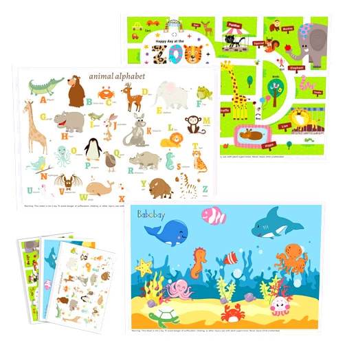 Babebay Disposable Placemats for Baby, 60 Pack Sticky Toddler Placemat for Restaurants, Dining Table, Party, Travel, 12