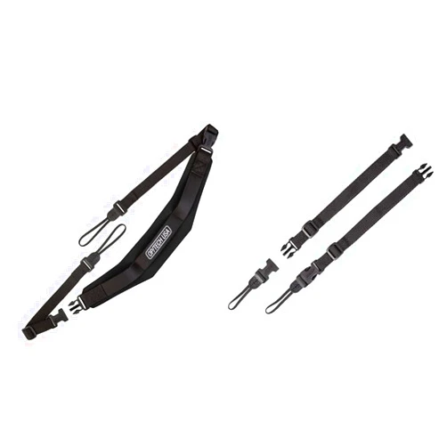 OP/TECH USA 1501372 Pro Loop Strap for Camera Equipment (Black) & USA 1301102 Uni Adaptor Loops (X-Long) - System Connectors