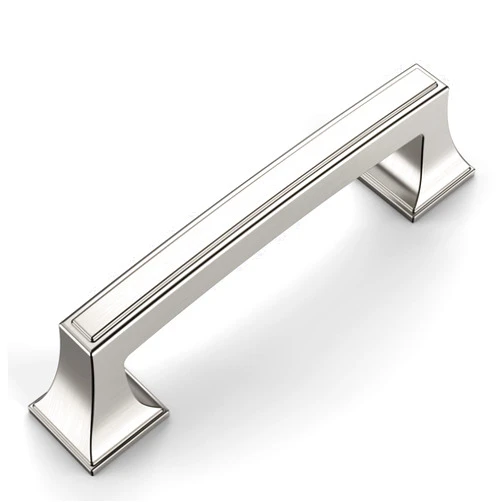 Amerdeco 10 Pack Brushed Satin Nickel Cabinet Pulls 3-3/4 Inch(96mm) Hole Center Cabinet Hardware Kitchen Cabinet Handles for Bathroom Drawer Pulls Dresser Pulls ZH0010