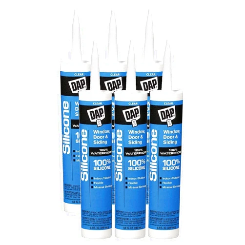 DAP 6 Pack DAP 08641 Silicone Multi-Purpose Sealant - Clear 10.1-oz Cartridge