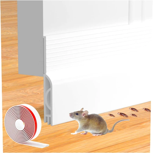 Ormein Door Draft Stopper for Bottom of Door, Adjustable Weather Stripping Door Seal for Cold Insulation, Under Door Sweep for Exterior & Interior Doors, Door Bottom Seal Blocker Noise (39inch,White)
