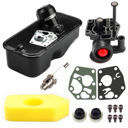 LIYYOO 795477 Carburetor + 494406 Fuel Tank + 698369 Air Filter Kit Compatible with Briggs and Stratton 498809 498809A 795469 794147 699660 794161 498811 Engine Carburetor by LIYYOO