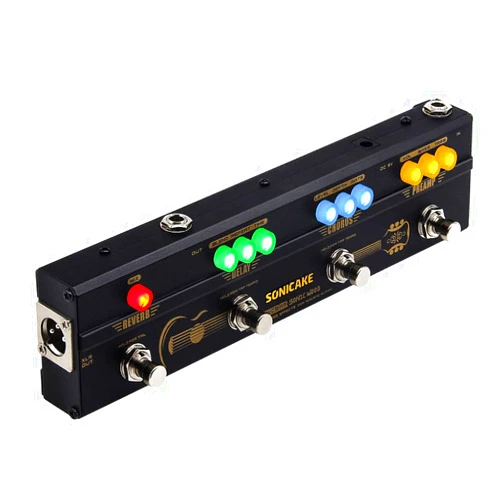 SONICAKE Acoustic Pedal Guitar Effect Acoustic Pedal Multi Effects Preamp Chorus Delay Reverb Acoustic Guitar Pedal Sonic Wood with XLR Output
