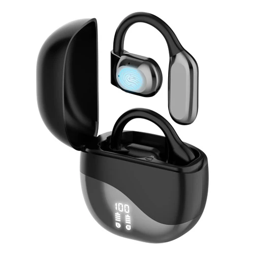 Merryking AI OWS Translation Earbuds: 3-in-1 Language Translation Device 144 Languages & Accents Translation in Real Time, with ONE Year Subscription Ideal for Travel Business and Learning, Black