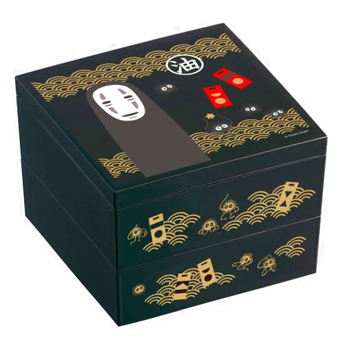 Studio Ghibli - Spirited Away - No Face, Skater Traditional Japanese Lacquer Ware - 2 Tier Bento Box