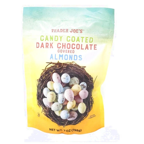 Generic Trader Joe's Candy Coated Dark Chocolate Covered Almonds 7oz/198g (Pack of 1), Mini