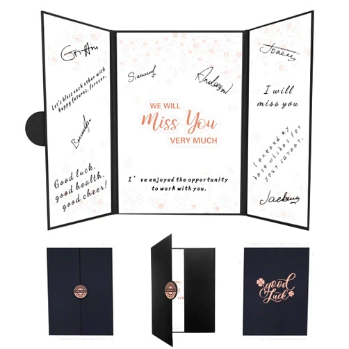 Holkcog Black and Pink Farewell Guest Book, Going Away Party Gifts for Coworkers Friends We Will Miss Your Friends Good Bye Party Decor Woman Pink Farewell Gifts for Colleagues and Friends