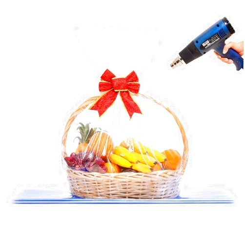 LazyMe Easter Basket Cellophane Shrink Bags, 24x30 inch, Shrink Wrap Bags Large, Clear (10 Pcs)
