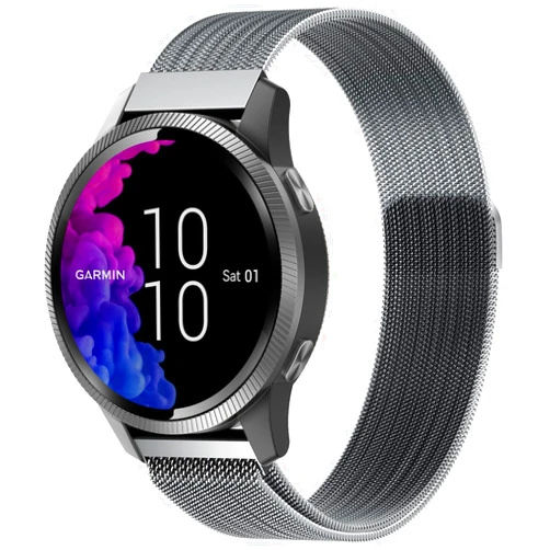 HQzon 18mm/20mm/22mm Metal Mesh watch band Compatible with Garmin Venu 2s/ Venu 3S/Vivoactive 4s/Vivomove 3S/venu/ venu sq/ bands,Quick Release milan Replacement Band for Garmin venu 2/ venu 3/ forerunner255/ 255S/ 265S Women Men