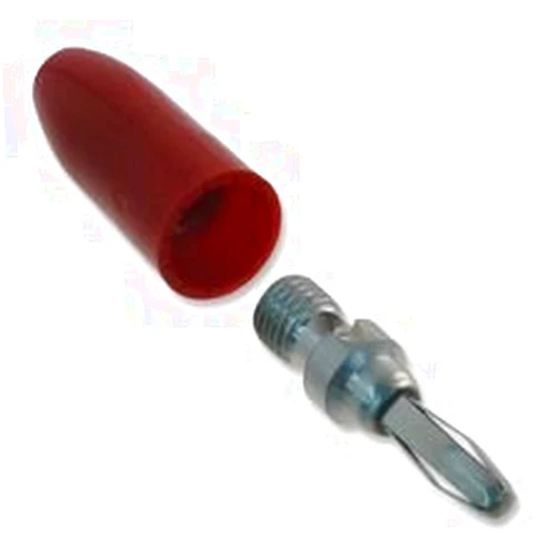Best Price Square Johnson - Cinch Connectivity Banana Plug, 15A, Solderless, Red - 108-0302-001