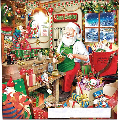 Xximuim (25) Two Individual Paper Luncheon Decoupage Napkins - Christmas Santa Workshop L