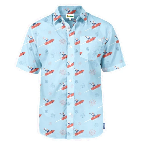 Tipsy Elves Patriotic Shirts for Men - USA Short Sleeve Button Up American Flag Shirts for Men for 4th of July