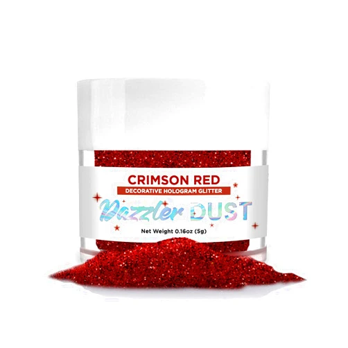 BAKELL Crimson Red Art & Craft Glitter, 5g Jar | Dazzler DUST | Non-Toxic Decorating Glitter | Arts, Crafts, Slime, Glue, Paint, Face & Body (Crimson Red)