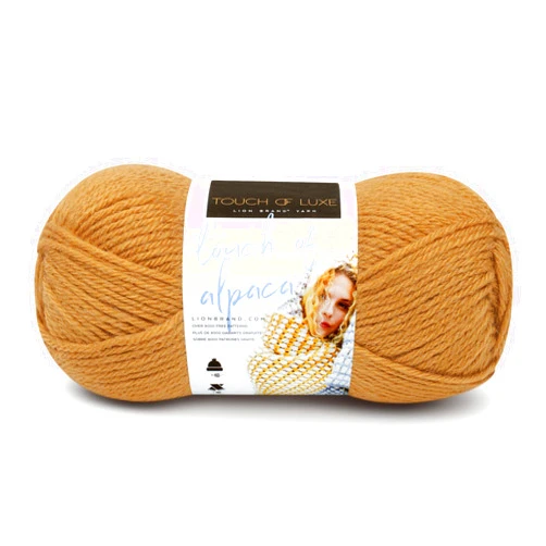Lion Brand Yarn (1 Skein) Touch of Alpaca Yarn, Goldenrod