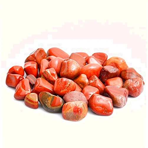 Eloria-décor eloria-Decor Polished Decorative Gravel Jasper Garden Pebbles (Red, Medium) - 1 kg