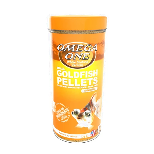 Omega One Goldfish Pellets, Sinking, 2mm Small Pellets, 8 oz