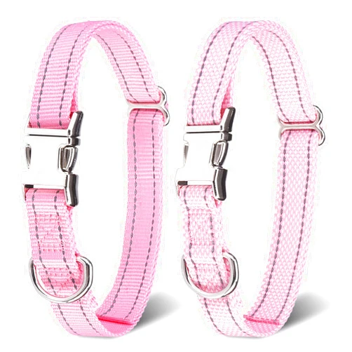 ESGPET Dog Collar Strap, 2 Pack Reflective Replacement Strap for Shock Collar, Compatible with Nearly All Brands and Models of Electric Collars (Pink)