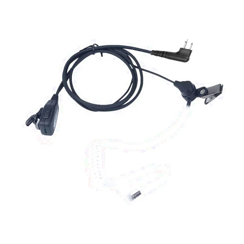 KEYBLU FBI Style RDM2070d Security Surveillance Transparent Acoustic Tube Earpiece Headsets with PTT Mic Surveillance Kit Compatible with Motorola CP200 CP200d CLS1410 GP300 2-Way Radio