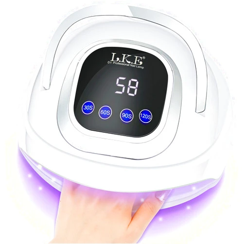 LKE UV Nail Lamp, LKE Nail Dryer 268W Light for Nails with 4 Timers LED Lamp Gel Polish Kit Professional Art Tools Automatic Sensor