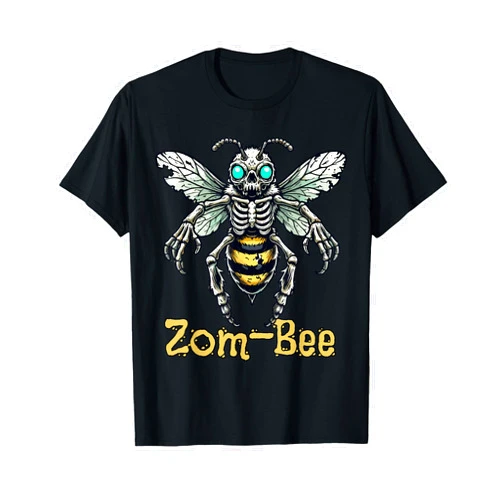 Halloween Zom-bee Pun Zombie Bee Creepy Cartoon Zom-Bee Shirt Adorably Creepy Zombie Bee Cartoon Halloween T-Shirt