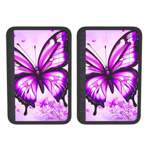 Dwrepo 2 PCS Car Seat Belt Pads Cover Universal Butterfly Seat Belt Shoulder Pad Soft Safety Belt Strap Shoulder Pad Comfortable Neck/Shoulder Protector for Cars/Backpack