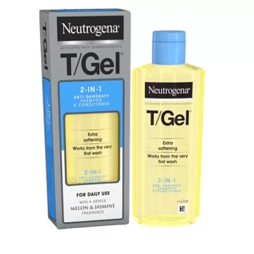 Neutrogena gooddogal Neutrogena T/Gel 2 in 1 Anti Dandruff Shampoo and Conditioner - Fights Dandruff After The First Use – Anti-Dandruff Shampoo – 250ml,White,96384