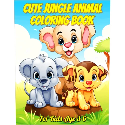 By Noah J. Parker (Author) Cute Jungle-Animal-Coloring Book for Kids Ages 3–6: Fun and Easy-Safari-&-Forest Creatures with Big-Smiles: Over 100 Simple and Adorable Animals-to ... for Toddlers, Preschoolers & Early Learners