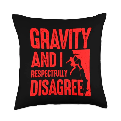 Best Bouldering Gift For Rock Climbers Lover Sport Funny Rock Climbing Design for Men Women Athletes Boulderer Throw Pillow, 18x18, Multicolor