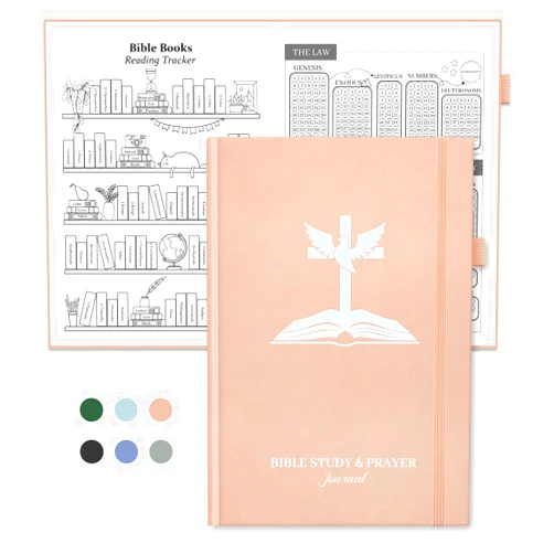 SIMSIMY Bible Study Journal & Prayer Journal with Bible Reading Tracker, Verse Mapping Journal, Christian Devotional & Faith Planner, Church Notebook for Note Taking, Religious Gifts for Women Men