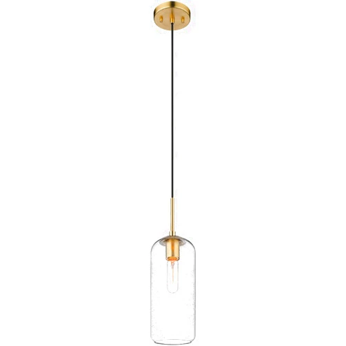 Z-Lite Monty - 1 Light Pendant in Mid-Century Modern Style-17 Inches Tall and 5.25 Inches Wide-Heritage Brass Finish -Tradit