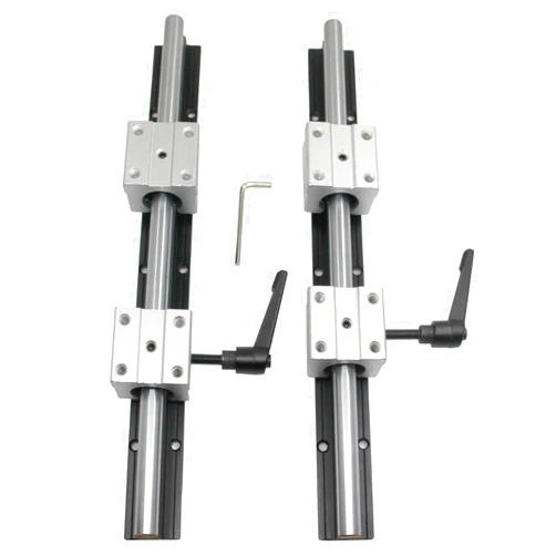 Befenybay 2PCS Black SBR12-300mm Linear Slide Rail and 4PCS SBR12UU Square Type Carriage Bearing Block for Automated Machines and CNC Equipments