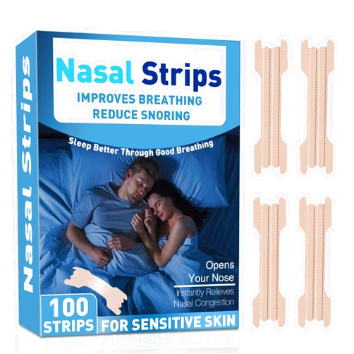 ATAZUA Nasal Strips for Snoring, 100 PCS Works Instantly Nasal Breathing Strips, for Nasal Congestion Due to Cold & Allergy, Stops Snoring