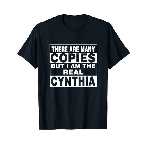 Cynthia Sarcastic Birthday Name Lover Shirts Cynthia Shirt Name personalized Tee Firstname Surname T-Shirt