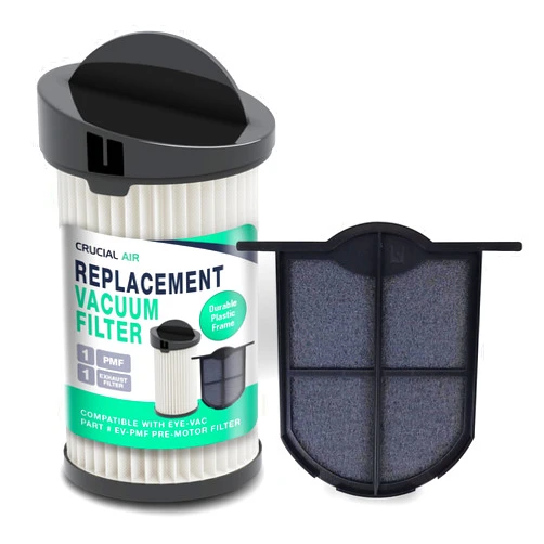 Think Crucial Replacement Vacuum Filter - Compatible with Eye-Vac Part & EV-EF Exhaust Filter & Part # EV-PMF Pre-Motor Filter – Fits Eye-Vac Professional Units - by Think Crucial