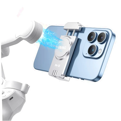 VRIG Select UURIG Magnetic Cell Phone Clamp for DJI OM, Phone Tripod Mount, Handheld Gimbals Magnetic Ring Holder for DJI OSMO 5/OM 4 SE Accessories