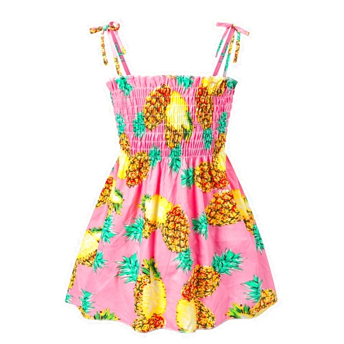 Balaflyie Toddler Kids Baby Girls Summer Dress Floral Print Ruffle Strap Sundress Beach Clothes Outfit