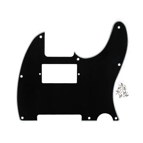 FLEOR 3Ply Black 8 Hole TL Pickguard Guitar Humbucker Pick Guard HH with Screws Fit USA/Mexican Standard TL Style Guitar Part