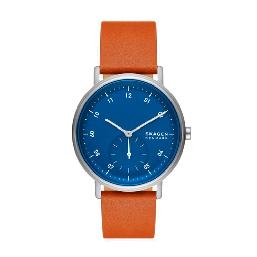Skagen Kuppel or Riis Minimalist Men's Watch with Stainless Steel Mesh or Leather Band