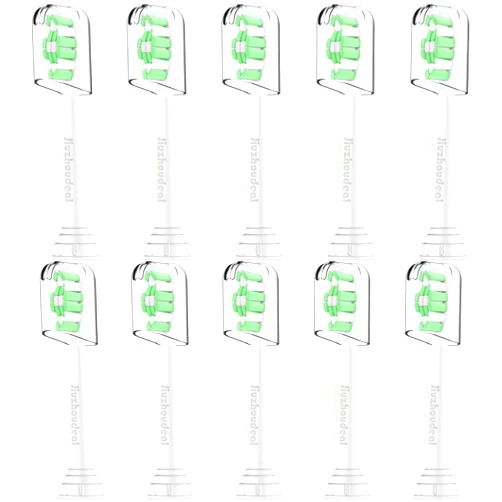 Jiuzhoudeal Toothbrush Replacement Heads for Philips Sonicare DiamondClean ProtectiveClean 4100 5100 6100 C2 G2 Electric Toothbrush Brush Heads White, 10 Pack