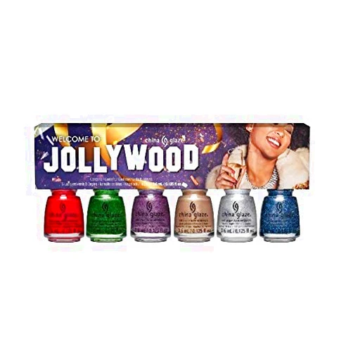 AII China Glaze Nail Lacquer MINI WELCOME TO JOLLYWOOD 6 Colors x 1/8oz